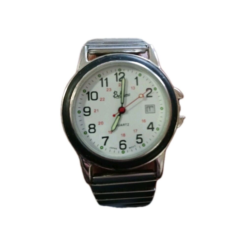 Belisimo A126-02 Quartz Watch Japan  New Battery  Stretchy Band